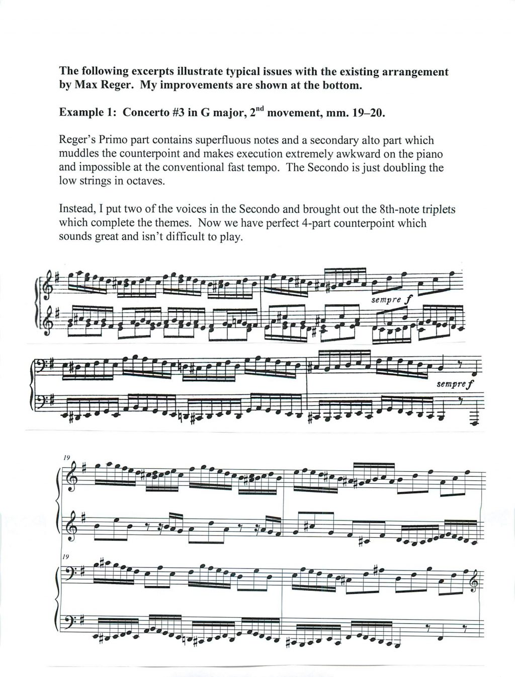 Addressing The Problems of Max Reger’s piano duet transcription of the Brandenburg Concertos
