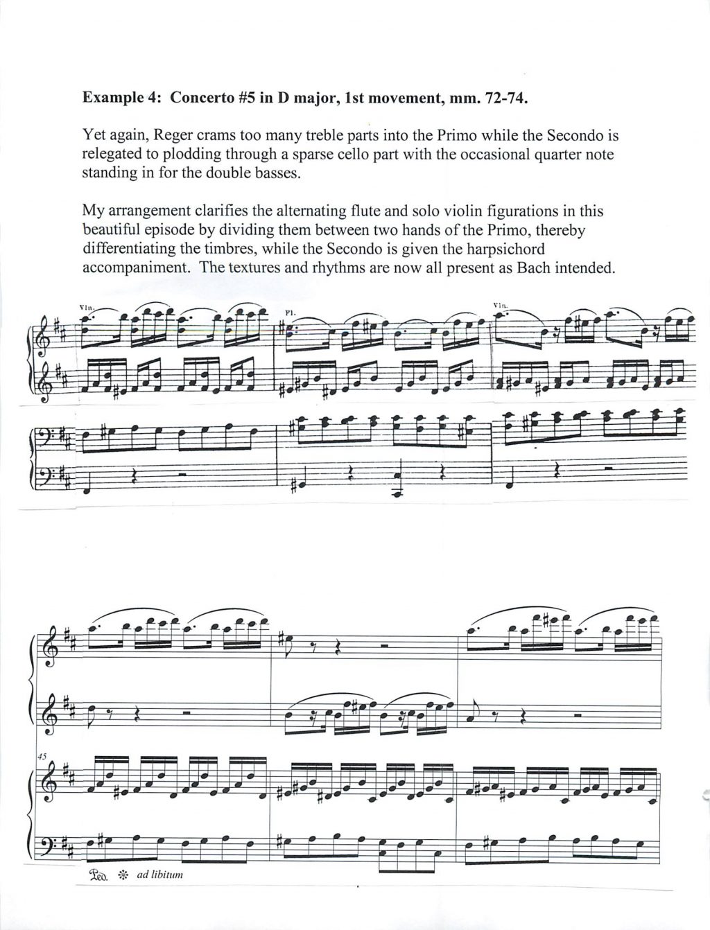 Addressing The Problems of Max Reger’s piano duet transcription of the Brandenburg Concertos