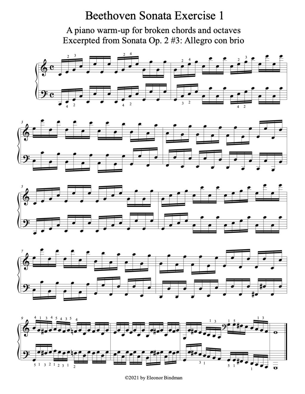Beethoven Sonata Exercise 1 - Op 2 #3