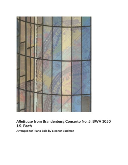 Affetuoso from Brandenburg Concerto No. 5, BWV 1050 for Solo Piano